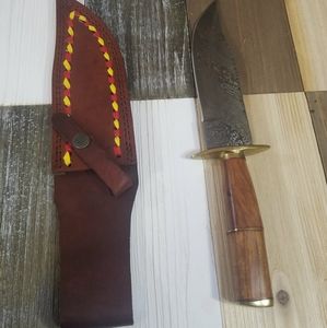 Custom Hand Forged Damascus Hunting Knife